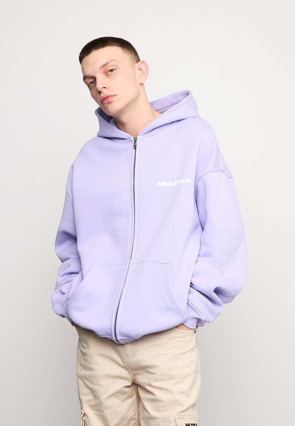 Multiply Spparel Oversize Zip Hoodie MULTIPLY Lavender Im Verkauf
