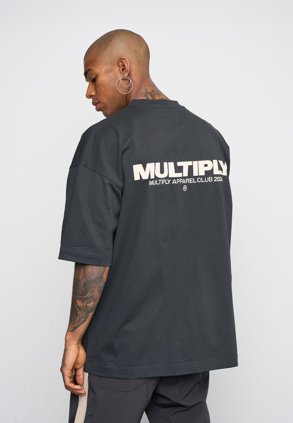 Multiply Spparel Oversize T-Shirt MULTIPLY Black Soda Washed 50% Rabatt für begrenzte Zeit