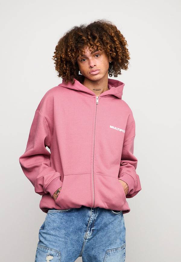 Multiply Spparel Oversize Zip Hoodie MULTIPLY Rose Wine Rabatte dieses Monats