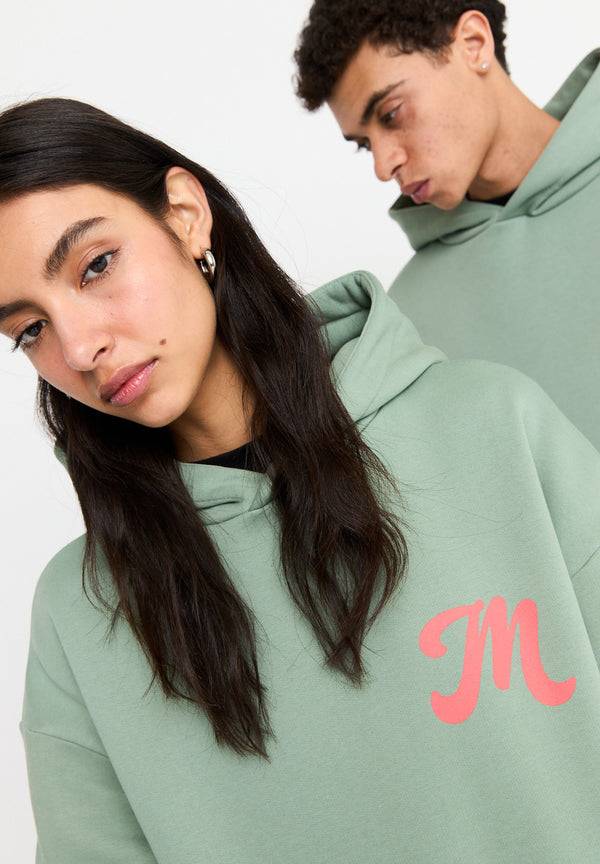 Multiply Spparel Oversize Hoodie M FLORAL Liiy Pad Soda Washed Outlet