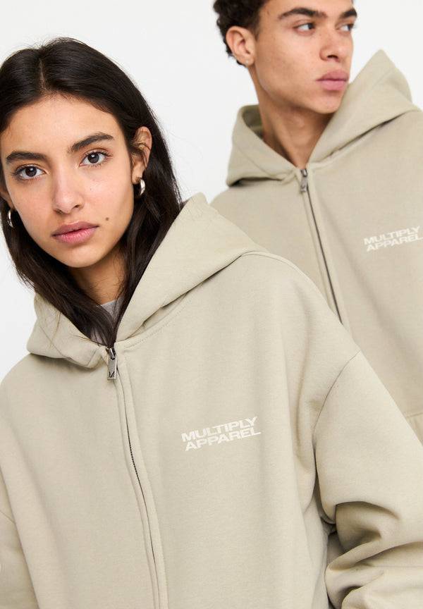 Multiply Spparel Oversize Zip Hoodie DIE FOR YOU Cement Hotsell
