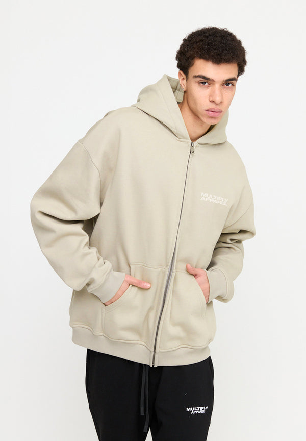 Multiply Spparel Oversize Zip Hoodie DIE FOR YOU Cement Hotsell