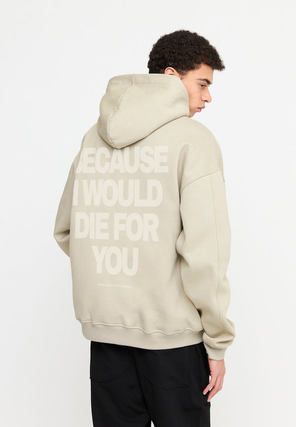 Multiply Spparel Oversize Zip Hoodie DIE FOR YOU Cement Hotsell