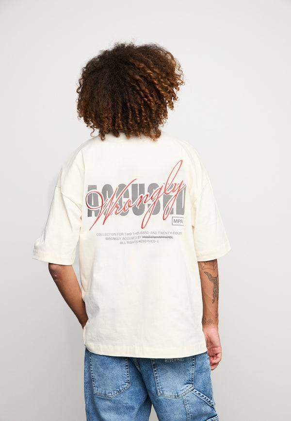 Multiply Spparel Oversize T-Shirt CHEATER Egret im Angebot