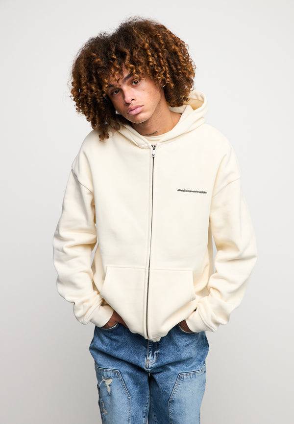 Multiply Spparel Oversize Zip Hoodie CHEATER Egret Kostenloser Versand