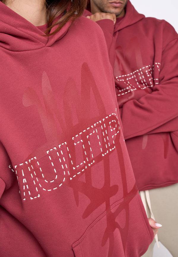 Multiply Spparel Oversize Hoodie BASE Ruby Wine Rabatt