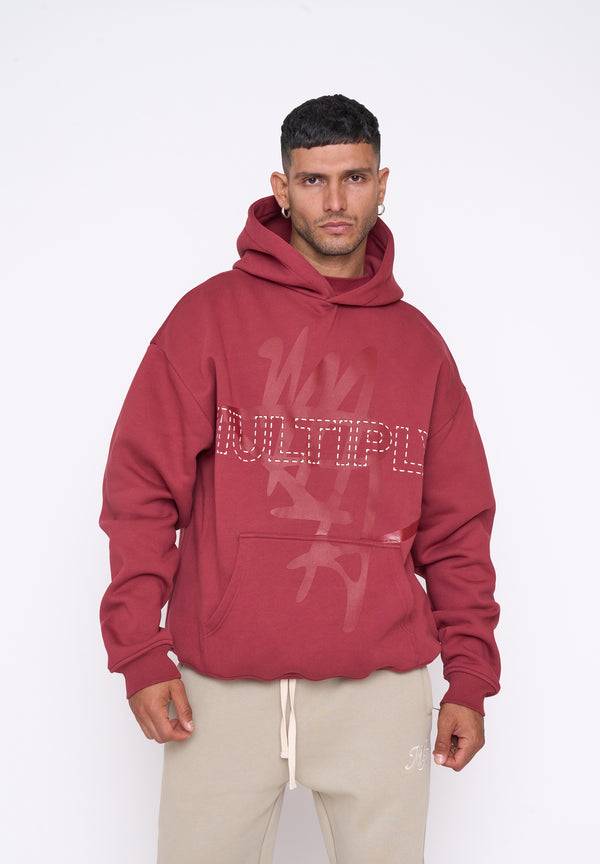 Multiply Spparel Oversize Hoodie BASE Ruby Wine Rabatt