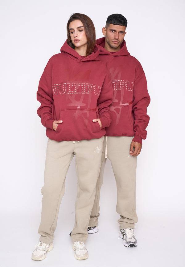 Multiply Spparel Oversize Hoodie BASE Ruby Wine Rabatt