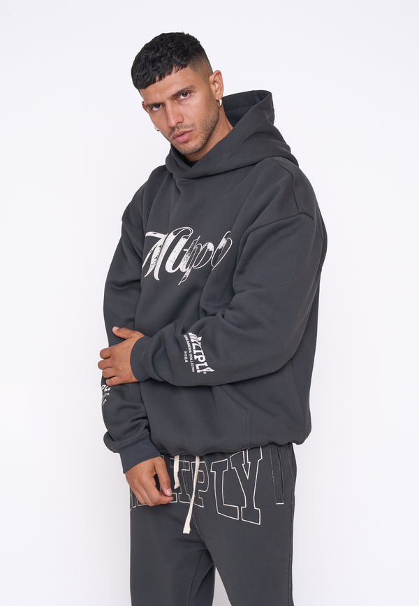Multiply Spparel Oversize Hoodie STORIES Black Soda Weihnachtsangebot
