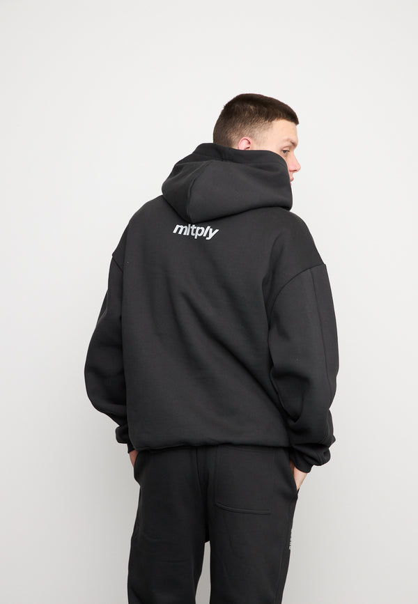 Multiply Spparel Oversize Hoodie APPAREL HEAT Black Soda Washed Online Outlet