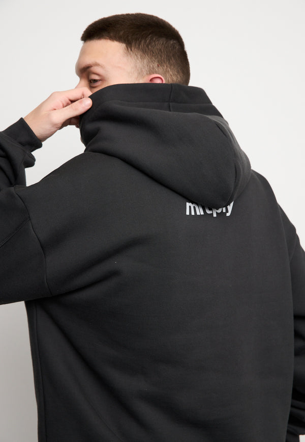 Multiply Spparel Oversize Hoodie APPAREL HEAT Black Soda Washed Online Outlet