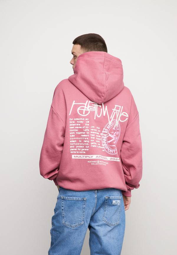 Multiply Spparel Oversize Hoodie OVERHEATING Rose Wine Zeitlich begrenztes Angebot