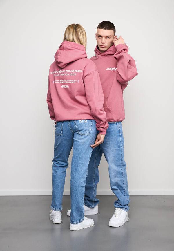 Multiply Spparel Oversize Hoodie SUMMER HEAT Rose Wine Blitzangebot