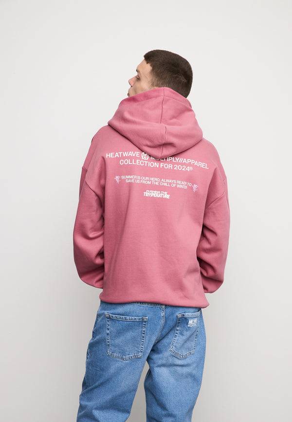 Multiply Spparel Oversize Hoodie SUMMER HEAT Rose Wine Blitzangebot
