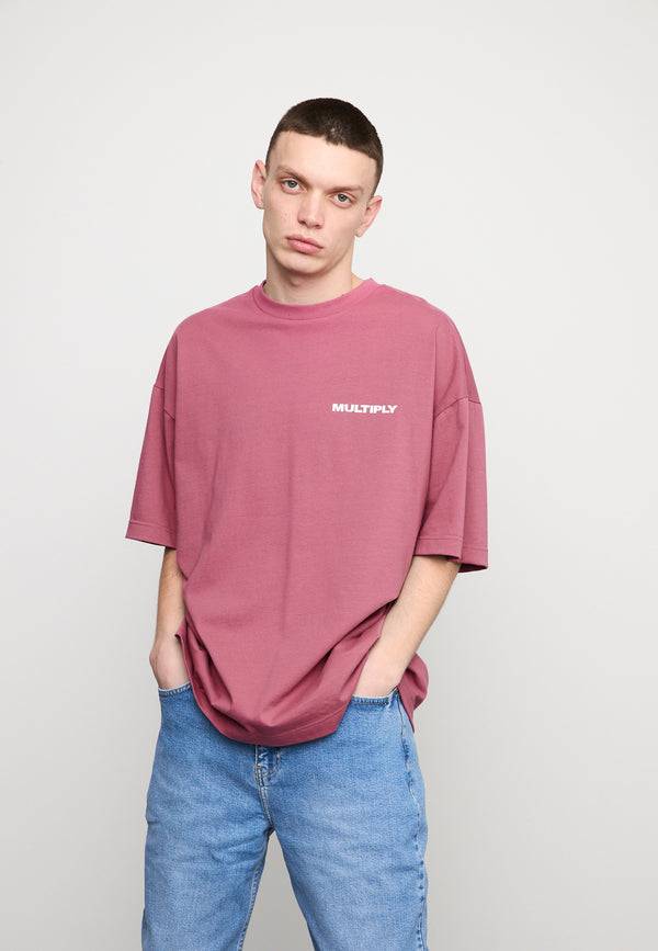 Multiply Spparel Oversize T-Shirt TAKE OFF Rose Wine Große Rabatte