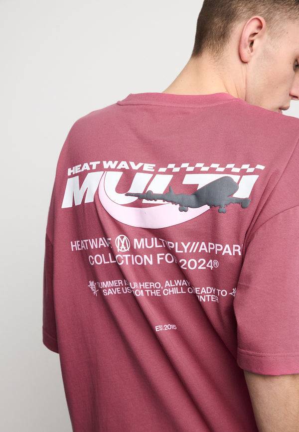 Multiply Spparel Oversize T-Shirt TAKE OFF Rose Wine Große Rabatte