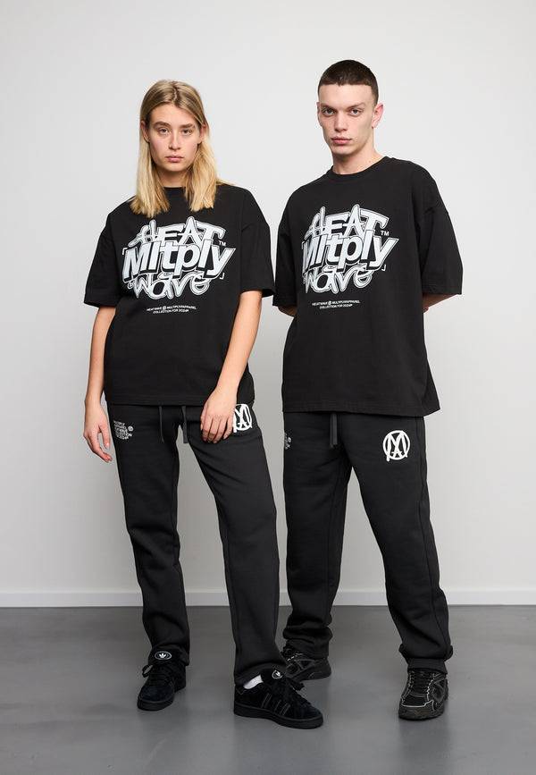 Multiply Spparel Oversize T-Shirt HEAT INDEX Black Soda Washed Kauf eins, bekomm eins gratis
