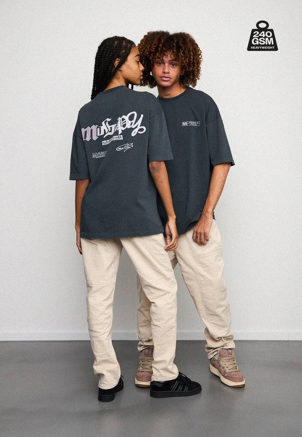 Multiply Spparel Oversize T-Shirt HEAVY Black Soda Kostenlose Rückgabe