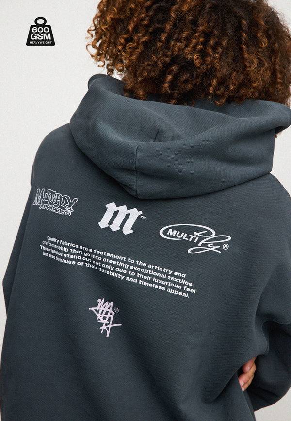 Multiply Spparel Oversize Hoodie WEIGHTY Black Soda Letzte 3 Tage