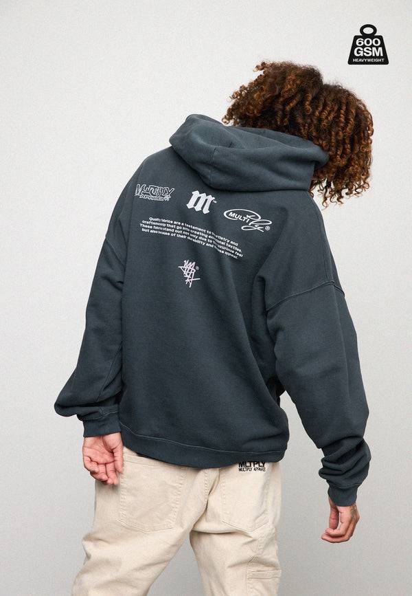Multiply Spparel Oversize Hoodie WEIGHTY Black Soda Letzte 3 Tage