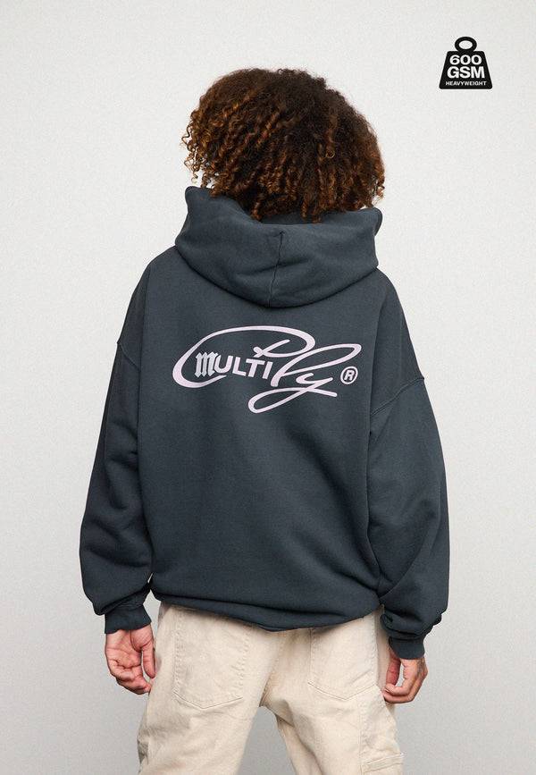 Multiply Spparel Oversize Zip Hoodie MASSIVE Black Soda Neueste Stile