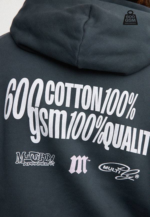 Multiply Spparel Oversize Hoodie HEAVY Black Soda Letzte 2 Tage
