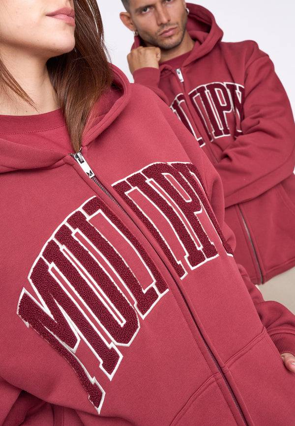 Multiply Spparel Oversize Zip Hoodie MAJOR Ruby Wine Rabatte dieses Monats