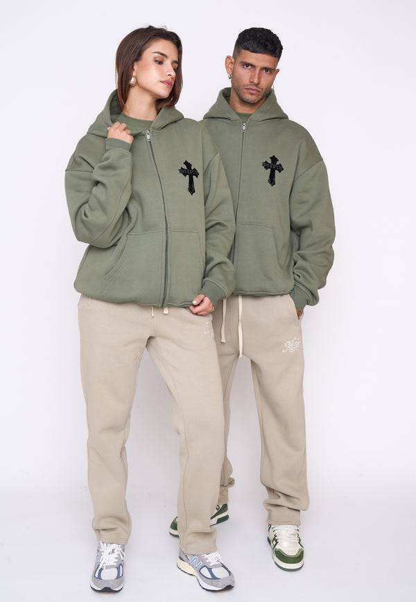 Multiply Spparel Oversize Zip Hoodie CAVALRY Four Leaf Clover Online