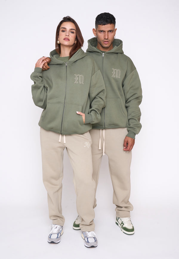 Multiply Spparel Oversize Zip Hoodie DEFENSE Four Leaf Clover Outlet