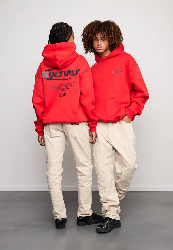 Multiply Spparel Oversize Hoodie ACCUSED Flame Scarlet im Angebot