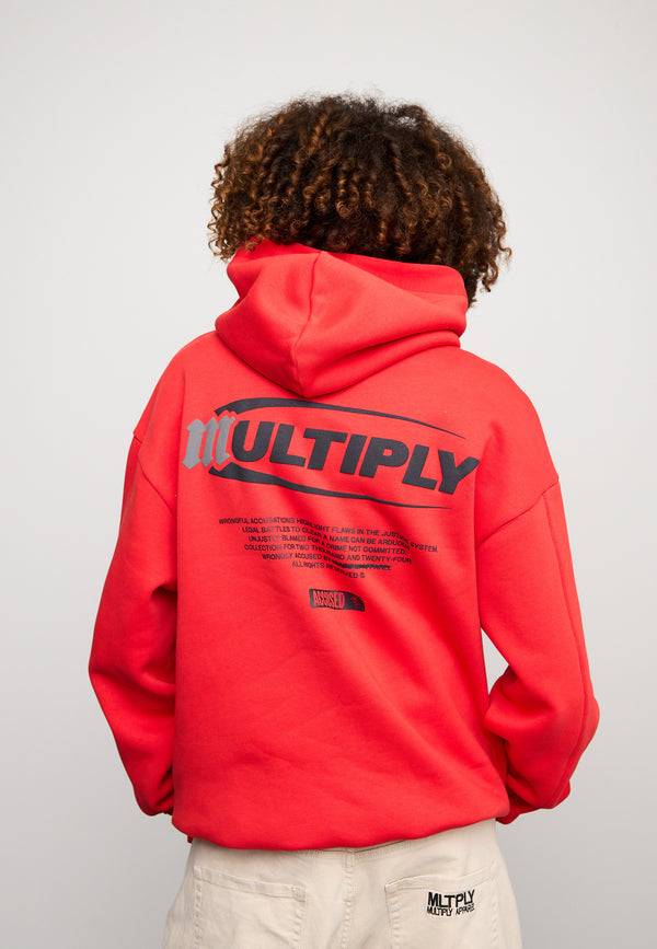 Multiply Spparel Oversize Hoodie ACCUSED Flame Scarlet im Angebot