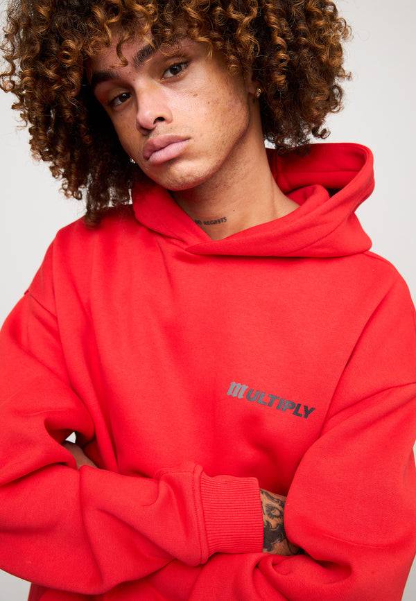 Multiply Spparel Oversize Hoodie ACCUSED Flame Scarlet im Angebot