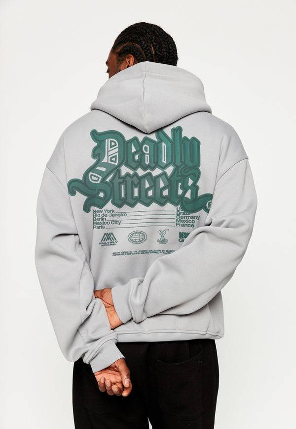 Multiply Spparel Oversize Hoodie DEADLY Ultimate Grey Fabrikverkauf