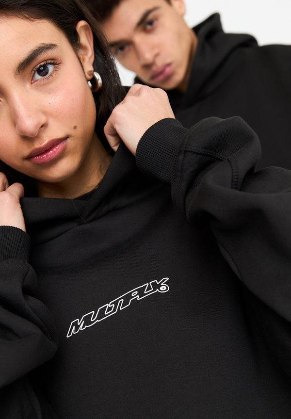 Multiply Spparel Oversize Hoodie DIVORCE Black Soda Washed Blitzverkäufe