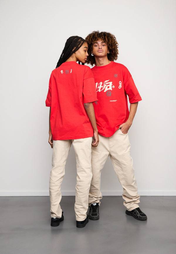 Multiply Spparel Oversize T-Shirt BAIL Flame Scarlet Limitierter Zeitrabatt