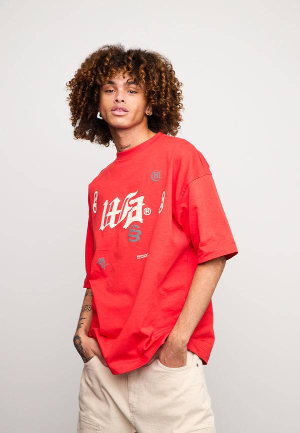 Multiply Spparel Oversize T-Shirt BAIL Flame Scarlet Limitierter Zeitrabatt