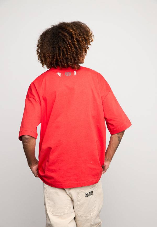 Multiply Spparel Oversize T-Shirt BAIL Flame Scarlet Limitierter Zeitrabatt