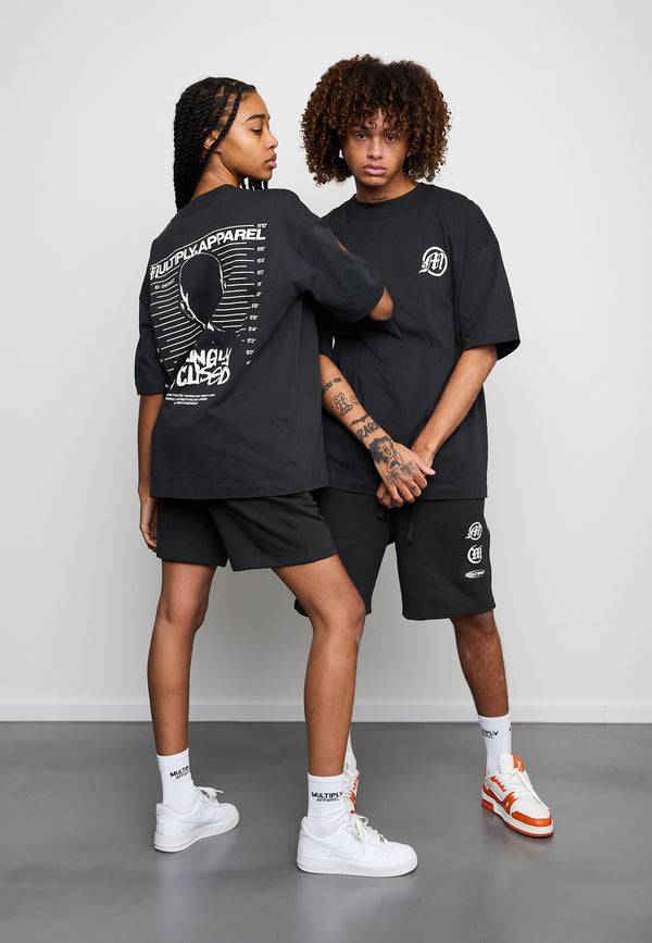 Multiply Spparel Oversize T-Shirt CALUMNY Black Soda Washed Fabrik Onlineshop