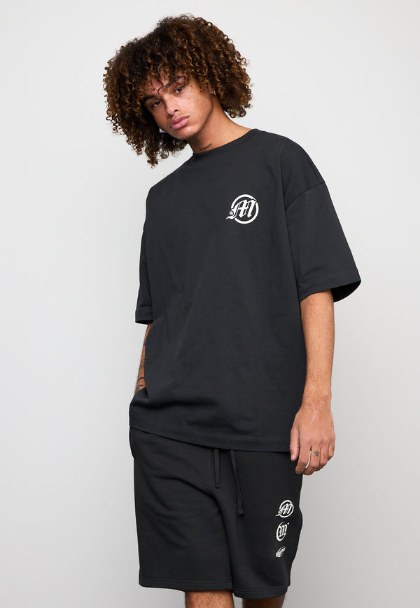 Multiply Spparel Oversize T-Shirt CALUMNY Black Soda Washed Fabrik Onlineshop