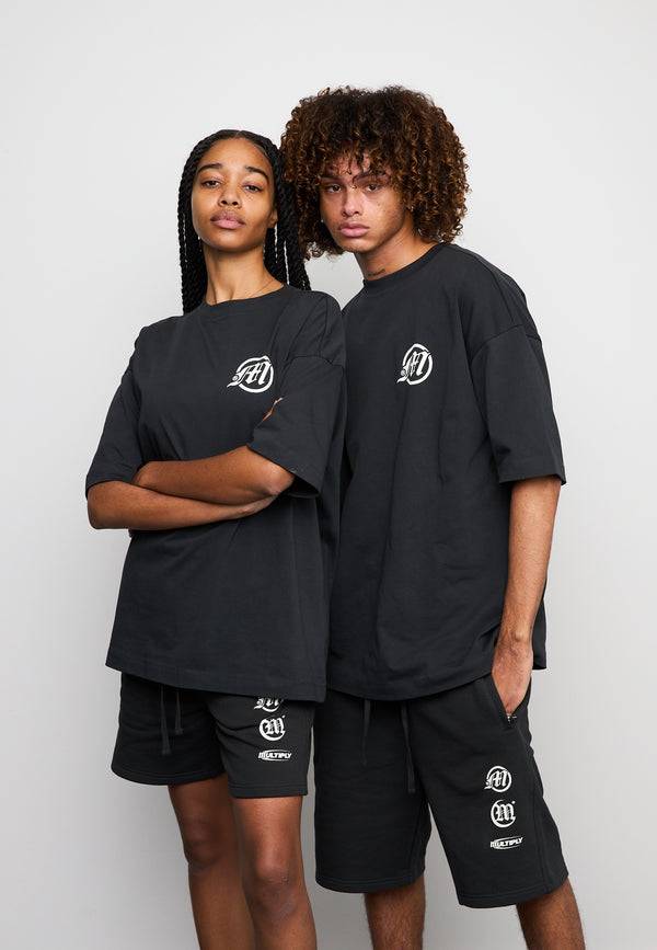 Multiply Spparel Oversize T-Shirt CALUMNY Black Soda Washed Fabrik Onlineshop
