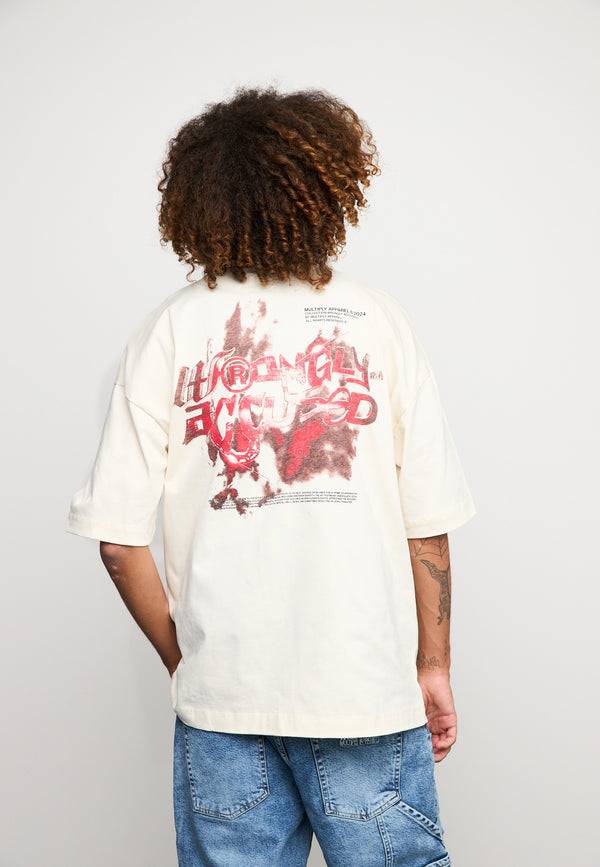 Multiply Spparel Oversize T-Shirt LIBEL Egret Fabrikpreis