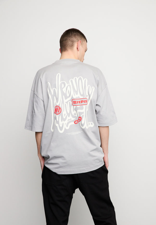 Multiply Spparel Oversize T-Shirt RIGHTS Ultimate Grey Sonderangebot