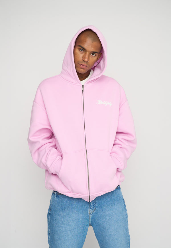 Multiply Spparel Oversize Zip Hoodie OTHER DAYS Pink Lavender Muttertagsangebot