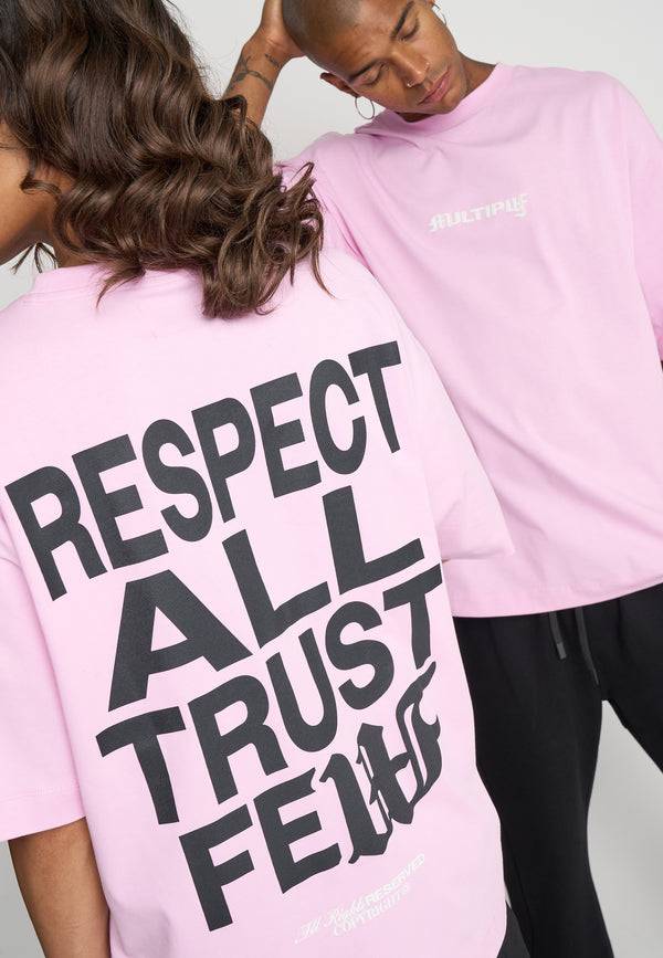 Multiply Spparel Oversize T-Shirt RESPECT Pink Lavender Jubiläumsangebot