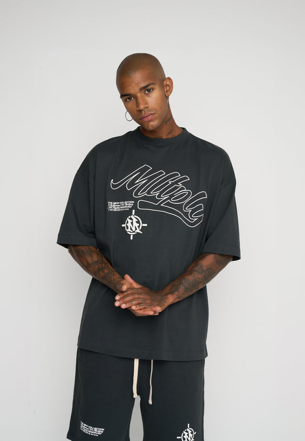 Multiply Spparel Oversize T-Shirt SECRECY Black Soda Heißer Verkauf
