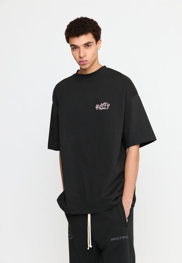 Multiply Spparel Oversize T-Shirt ISOLATION Black Soda Washed Neueste Mode