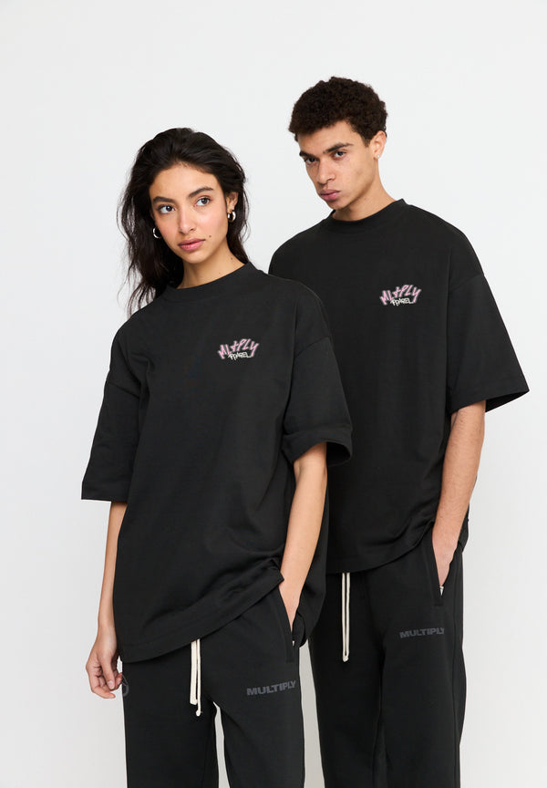 Multiply Spparel Oversize T-Shirt ISOLATION Black Soda Washed Neueste Mode