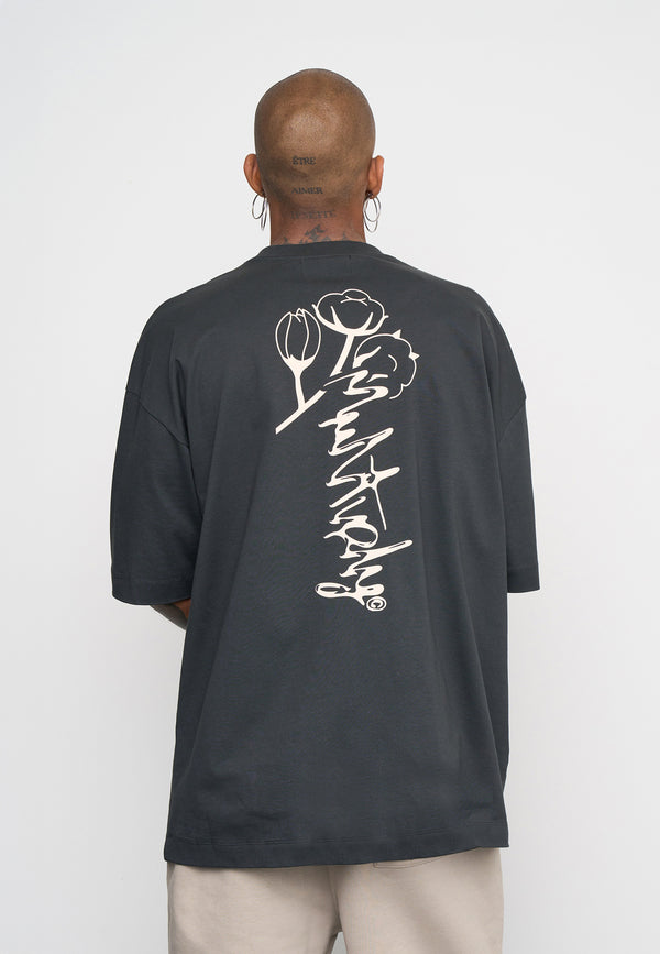 Multiply Spparel Oversize T-Shirt ROOTS Black Soda Washed Zeitlich begrenztes Angebot