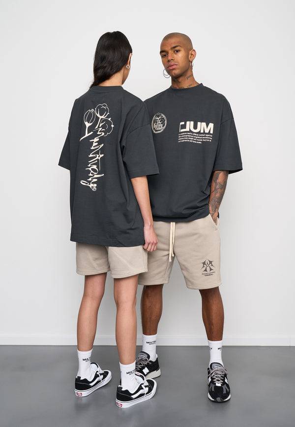 Multiply Spparel Oversize T-Shirt ROOTS Black Soda Washed Zeitlich begrenztes Angebot