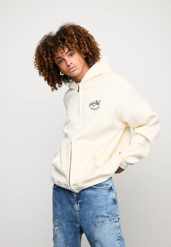 Multiply Spparel Oversize Zip Hoodie WARRANT Egret Große Rabatte